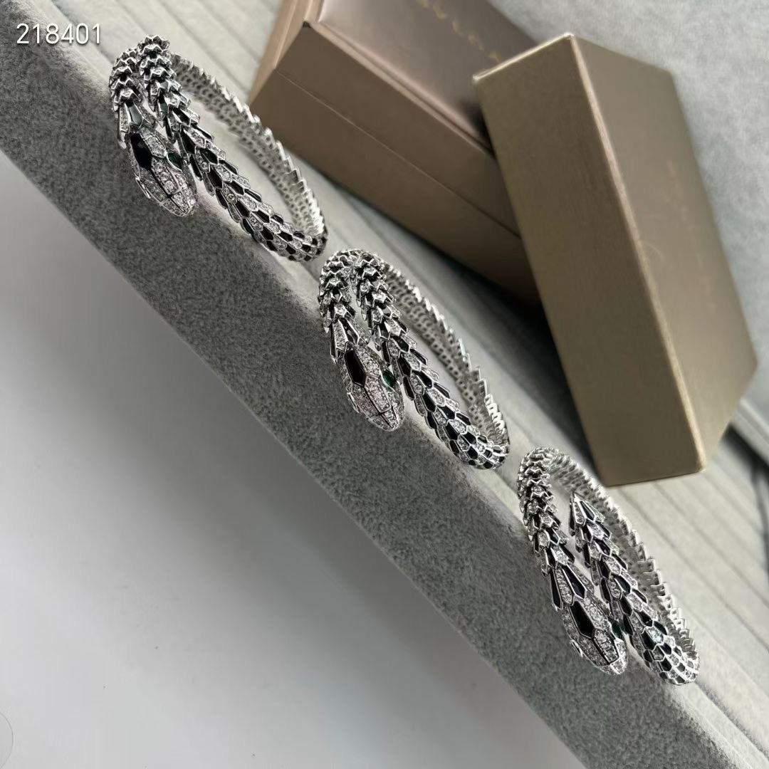[Eterna Jewels】NEW OBSIDIAN & DIAMOND SERPENT BRACELET