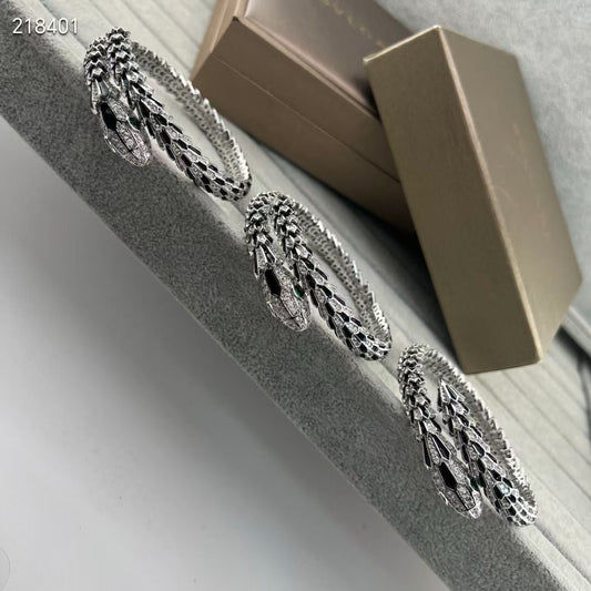 [Eterna Jewels】NEW OBSIDIAN & DIAMOND SERPENT BRACELET