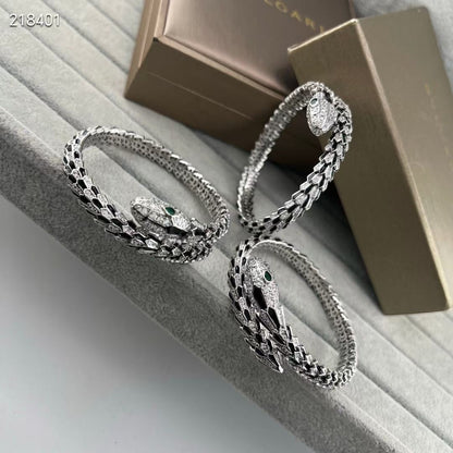 [Eterna Jewels】NEW OBSIDIAN & DIAMOND SERPENT BRACELET