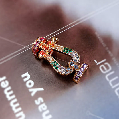 [Eterna Jewels]FORCE LARGE HORSESHOE COLORED DIAMOND BRACELET ROSÉGOLD