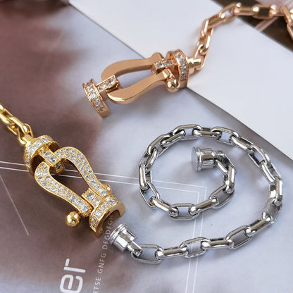 [Eterna Jewels] ROBUSTES HUFEISENVERSCHLUSS-METALLARMBAND