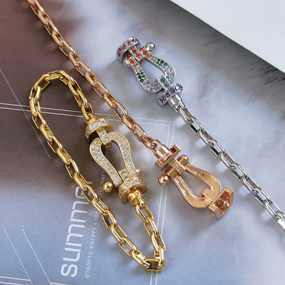 [Eterna Jewels] ROBUSTES HUFEISENVERSCHLUSS-METALLARMBAND