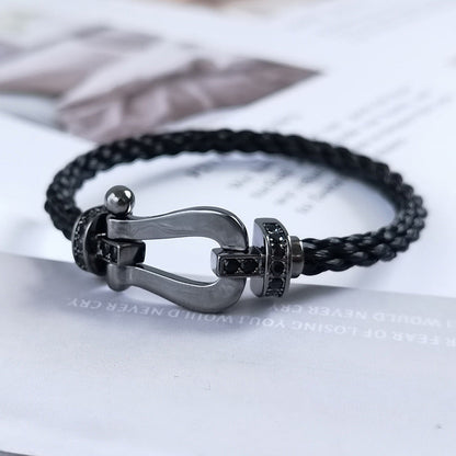 [Eterna Jewels]FORCE LARGE SERIE HUFEISEN SCHWARZ SAMURAI ARMBAND