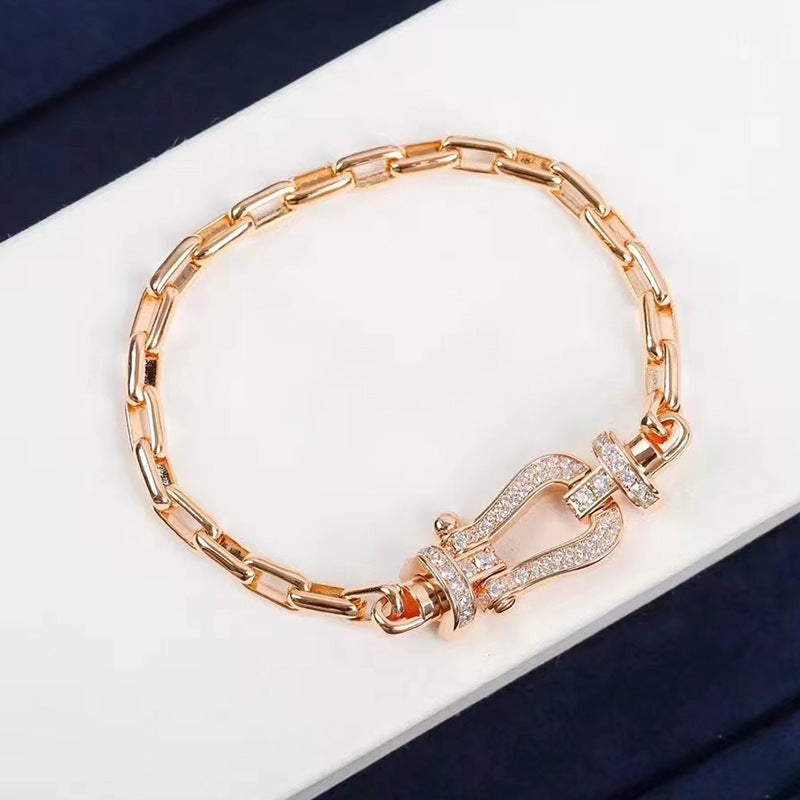 [Eterna Jewels] ROBUSTES HUFEISENVERSCHLUSS-METALLARMBAND