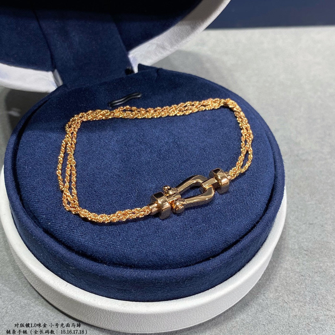 [Eterna Jewels]KRAFT KLEINES HUFEISEN DIAMANTKETTE SEILARMband