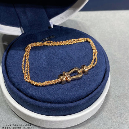 [Eterna Jewels]KRAFT KLEINES HUFEISEN DIAMANTKETTE SEILARMband
