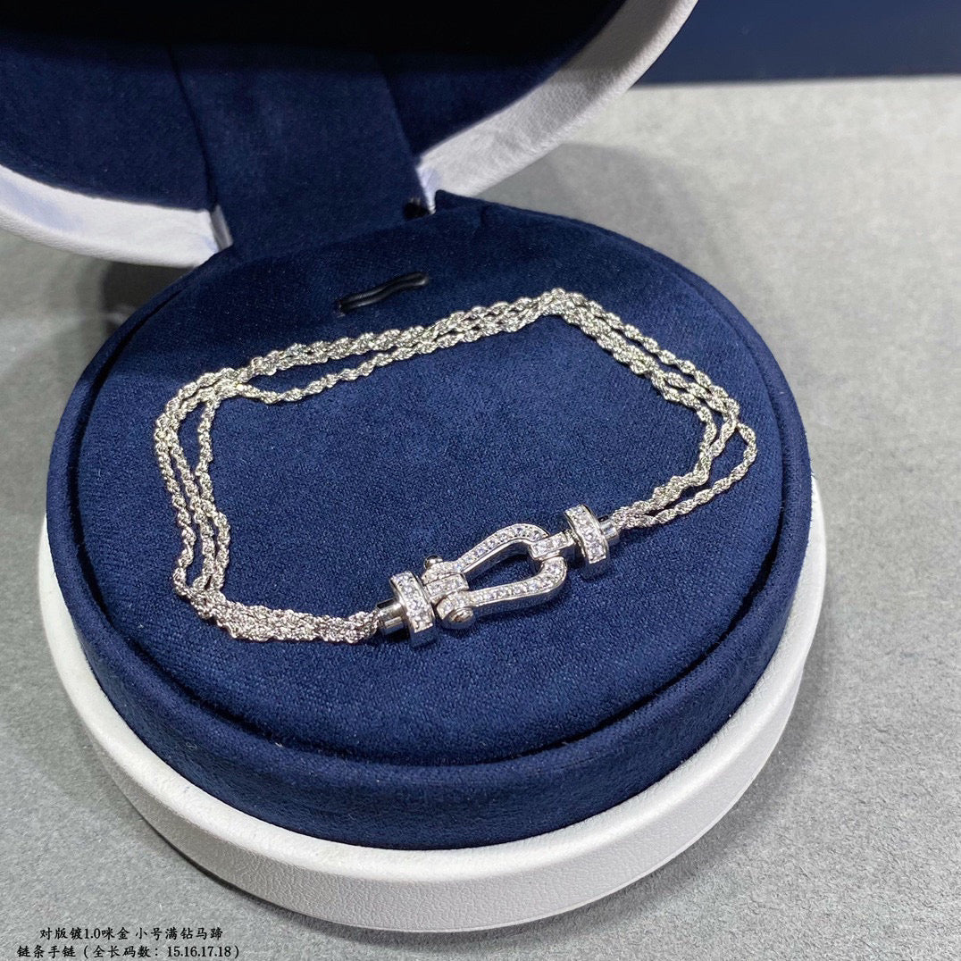 [Eterna Jewels]KRAFT KLEINES HUFEISEN DIAMANTKETTE SEILARMband