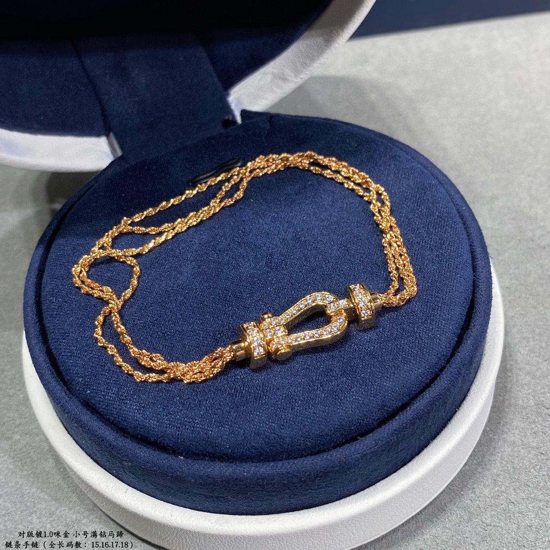 [Eterna Jewels]KRAFT KLEINES HUFEISEN DIAMANTKETTE SEILARMband