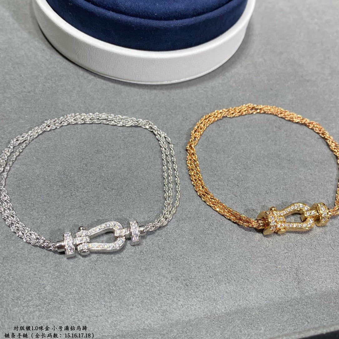 [Eterna Jewels]KRAFT KLEINES HUFEISEN DIAMANTKETTE SEILARMband