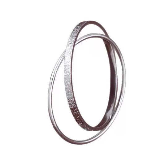 925 Silver Double Ring Bracelet