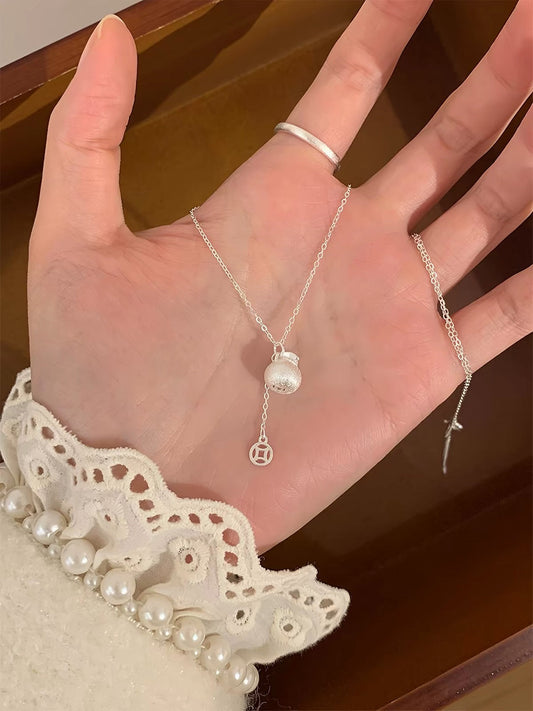 925 Silver Lucky Pouch Necklace