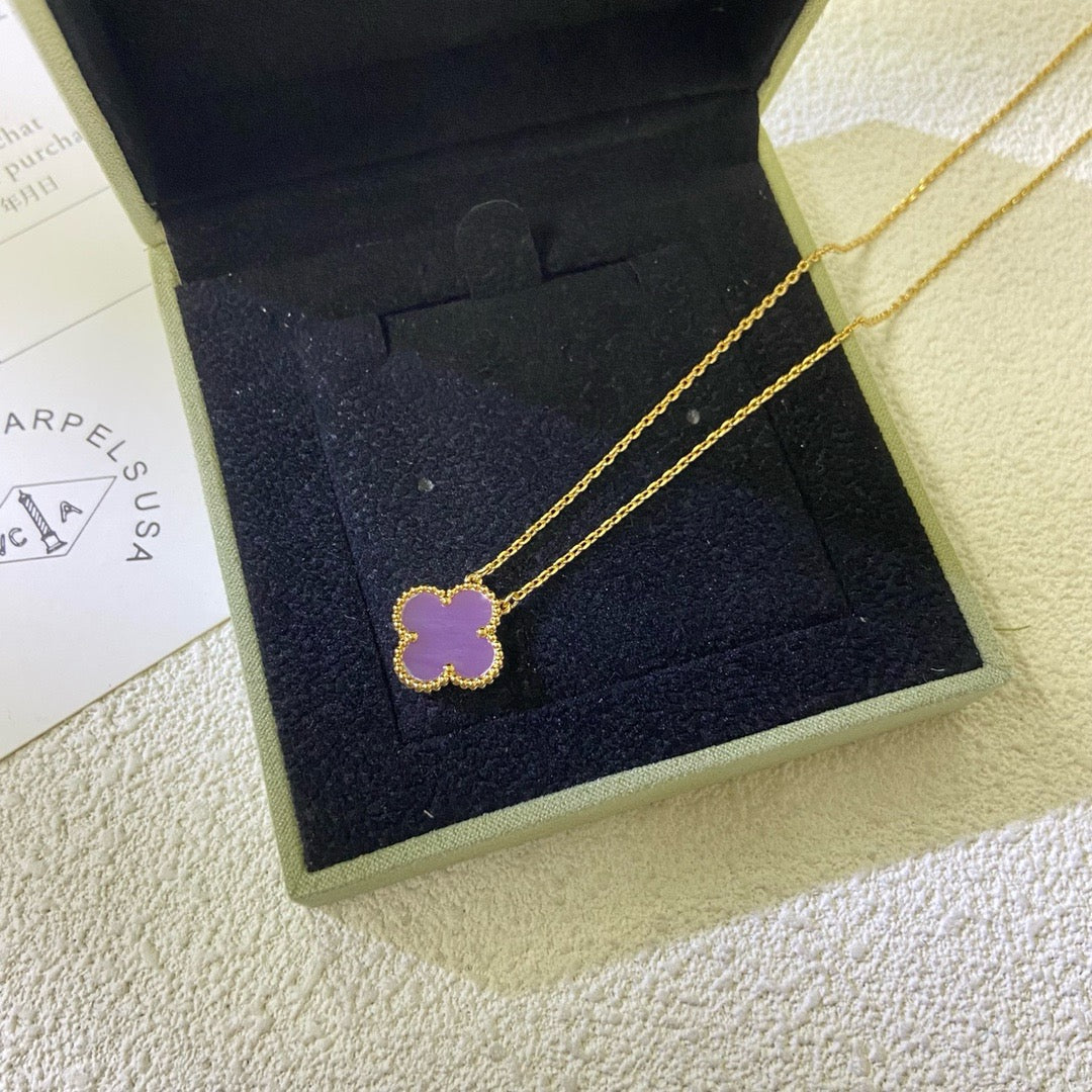 [Eterna Jewels Schmuck]KLEE 15MM LILA VIOLETT HALSKETTE