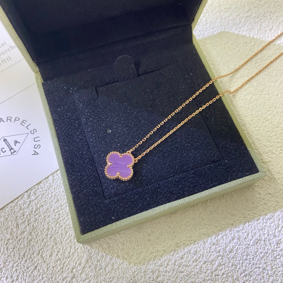 [Eterna Jewels Schmuck]KLEE 15MM LILA VIOLETT HALSKETTE