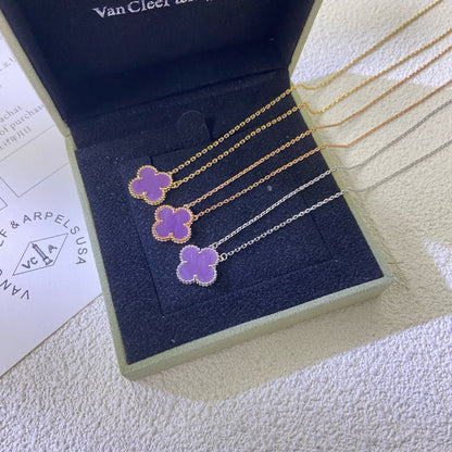 [Eterna Jewels Schmuck]KLEE 15MM LILA VIOLETT HALSKETTE