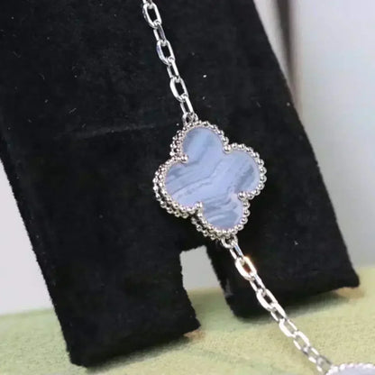 [Eterna Jewels] KLEEBRAUM 5 MOTIV VIOLETTER CHALCEDON ARMBAND KOLLEKTION