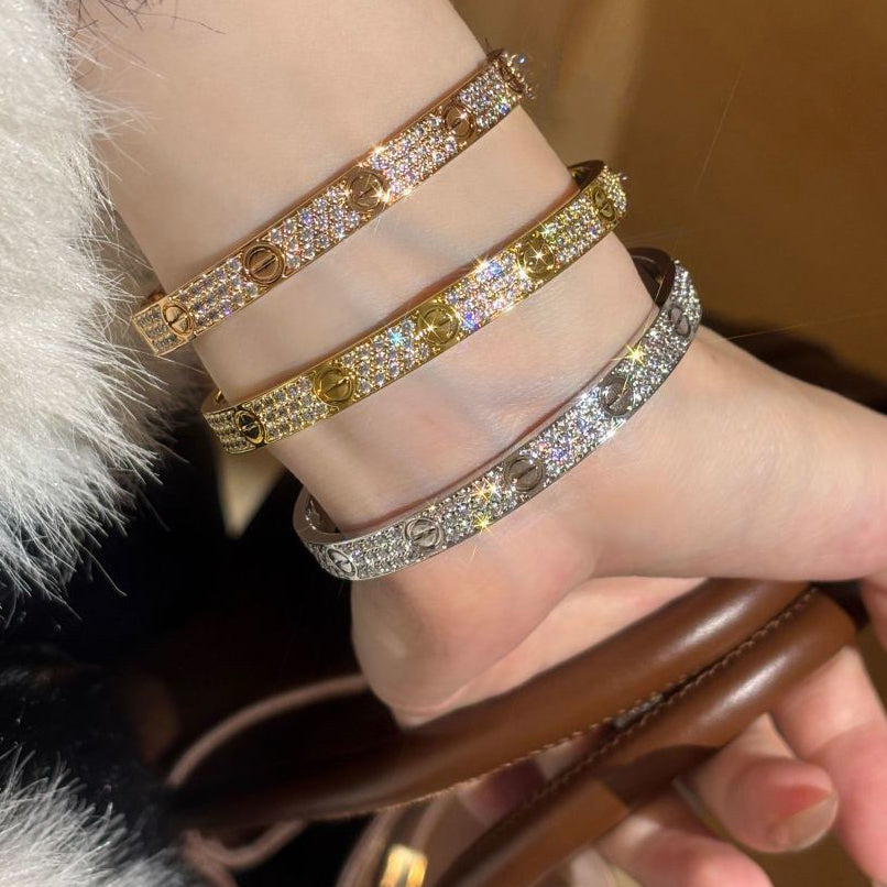 [Eterna Jewels]LOVE BRACELET 6.1MM DIAMOND-PAVED