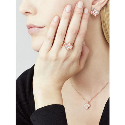 [Eterna Jewels]KLEE 15MM DIAMANT EINZELBLUMEN-HALSKETTE