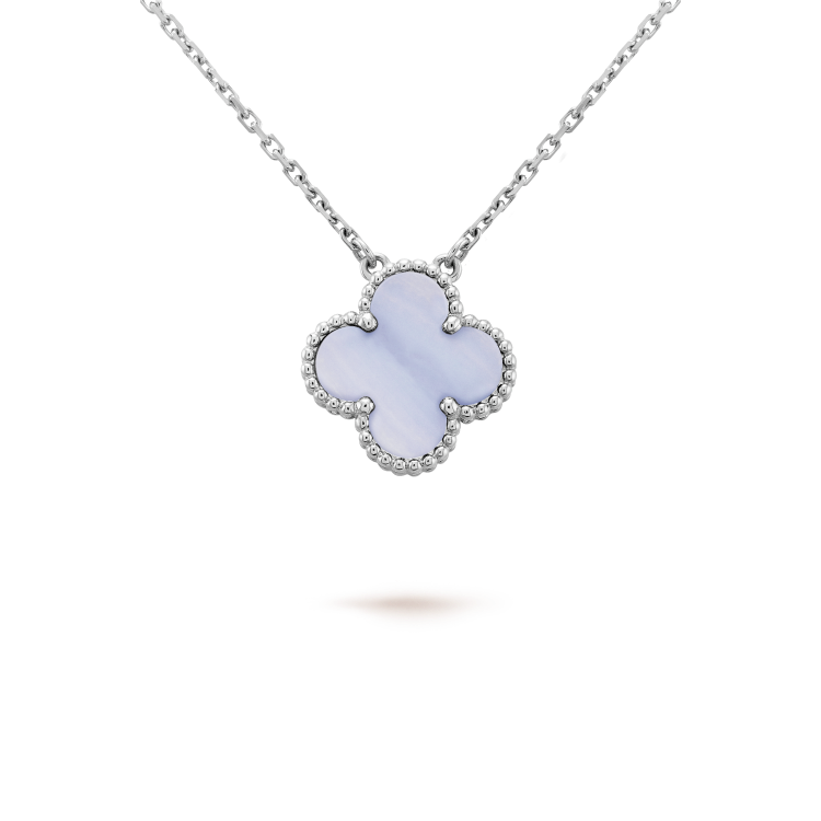 [Eterna Jewels]KLEE 15MM BLAUER CHALCEDON HALSKETTE SILBER
