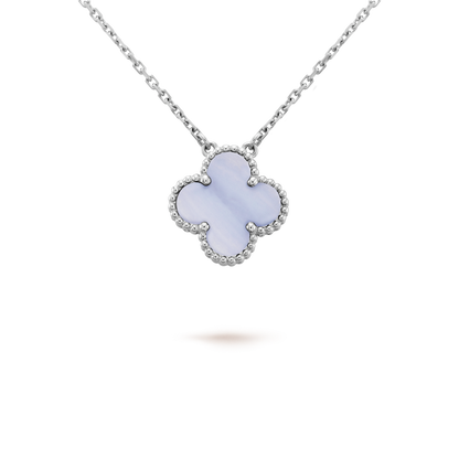 [Eterna Jewels]KLEE 15MM BLAUER CHALCEDON HALSKETTE SILBER