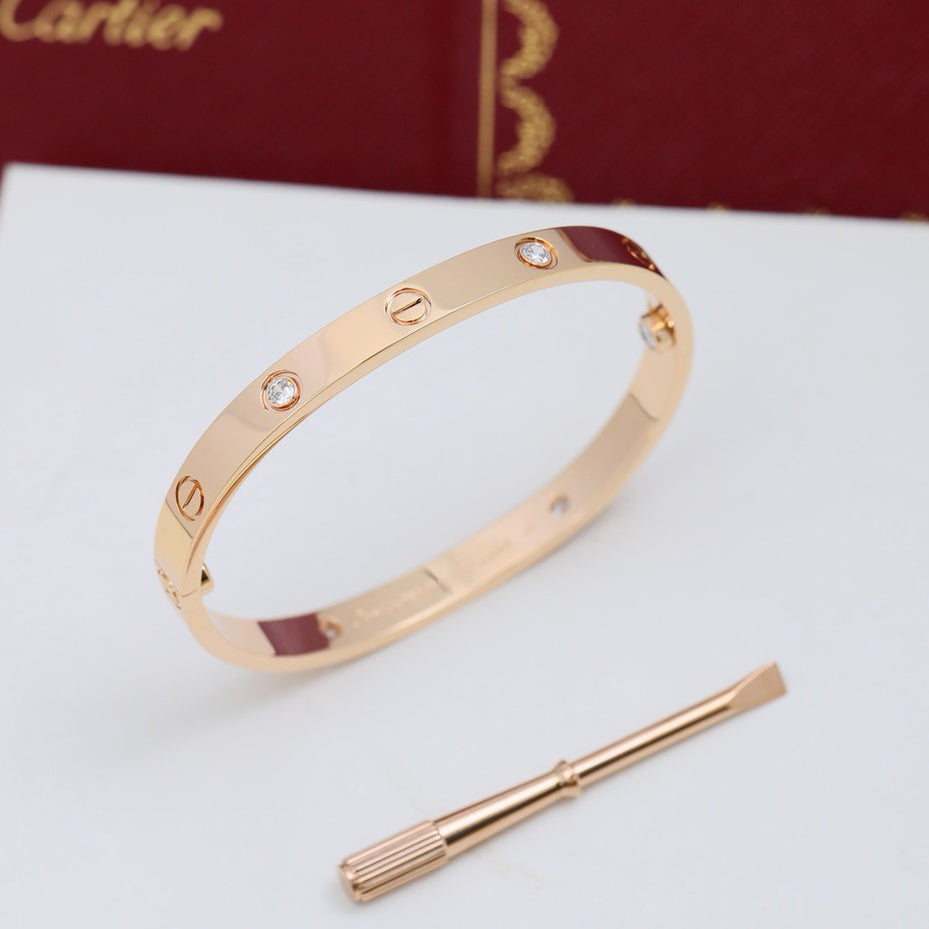 [Eterna Jewels]LOVE BRACELET 6.1MM 4 DIAMONDS