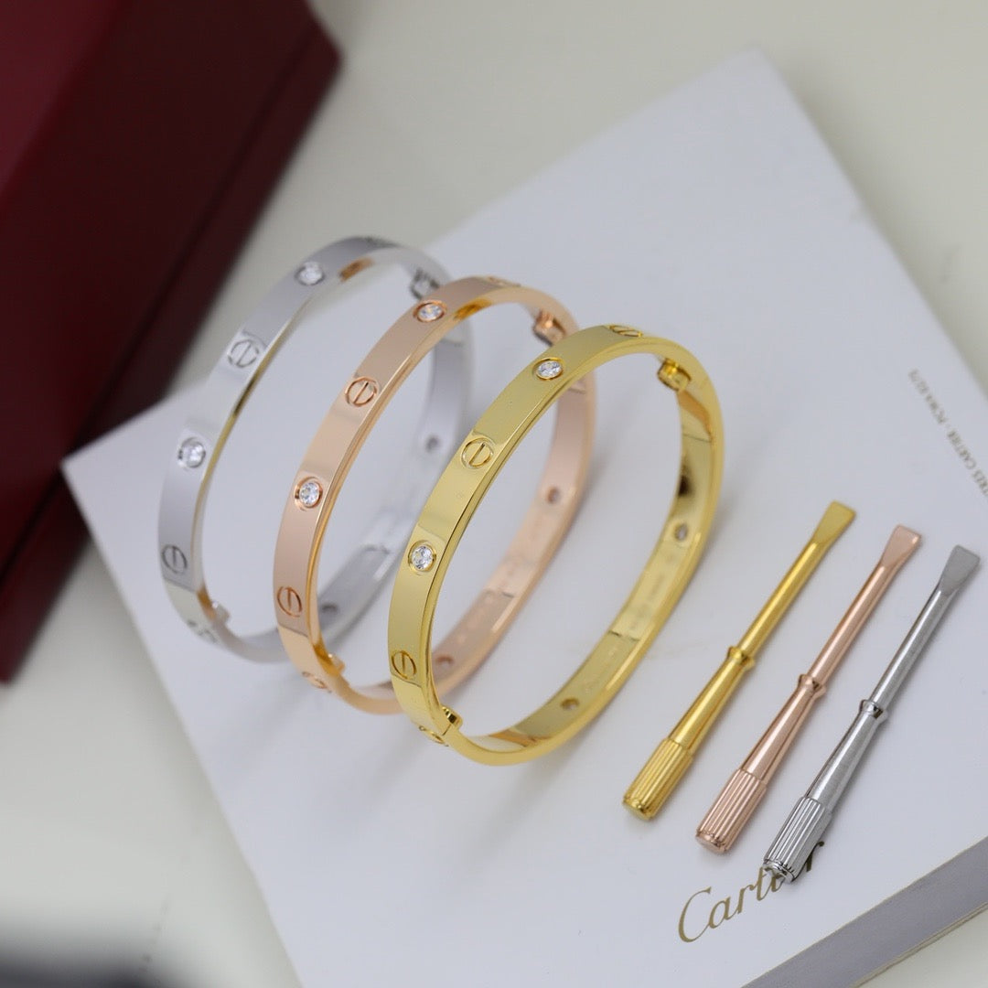 [Eterna Jewels]LOVE BRACELET 6.1MM 4 DIAMONDS