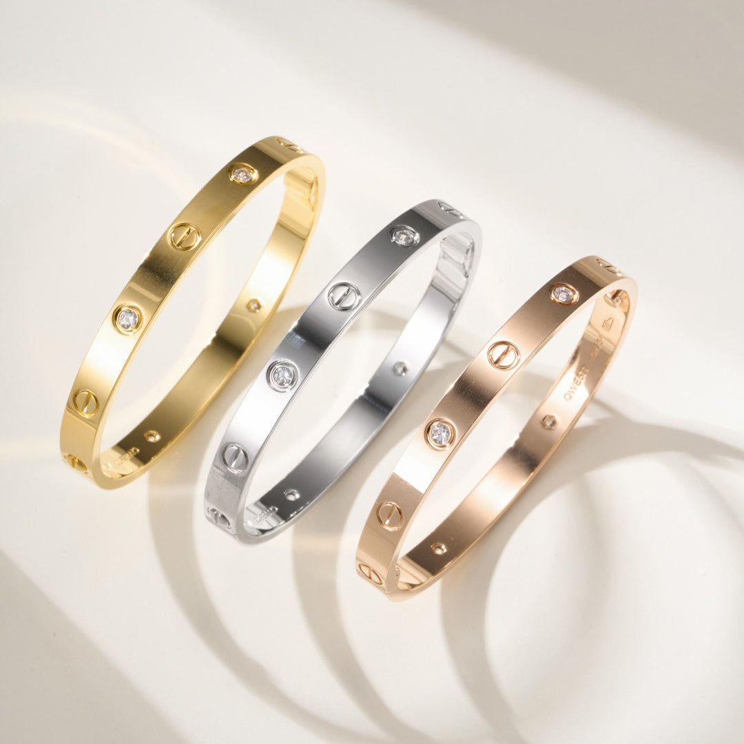 [Eterna Jewels]LOVE BRACELET 6.1MM 4 DIAMONDS