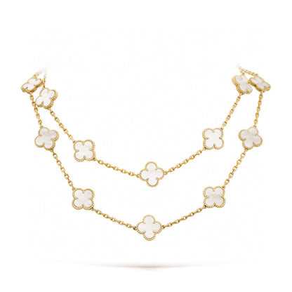 [Eterna Jewels]KLEE HALSKETTE 20 MOTIVE WEISSES PERLMUTT