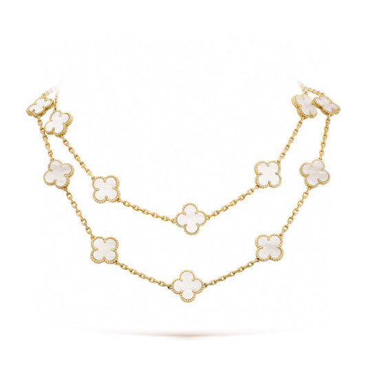 [Eterna Jewels]KLEE HALSKETTE 20 MOTIVE WEISSES PERLMUTT
