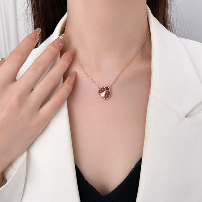 [Eterna Jewels]LUCKY CARNELIANS MARIENKÄFER-HALSKETTE