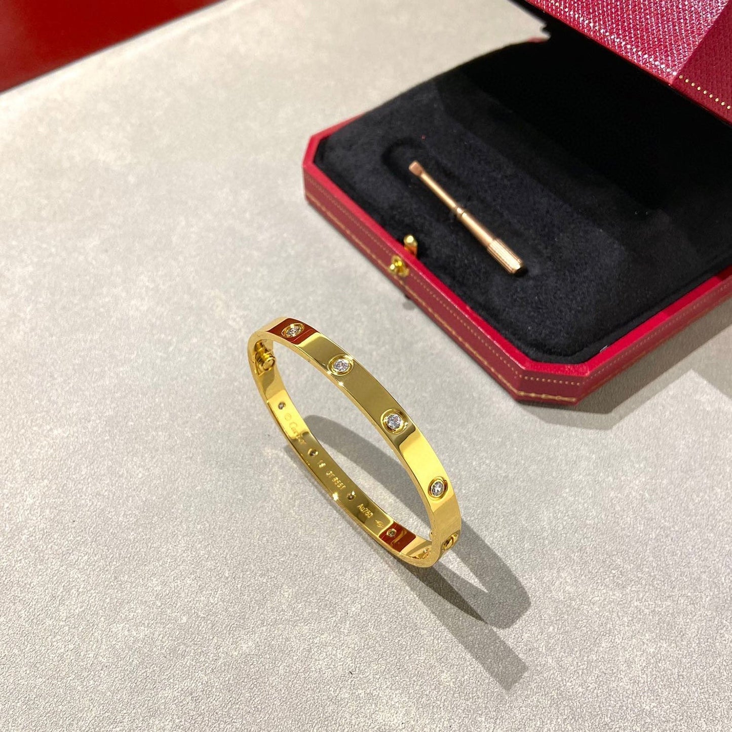 [Eterna Jewels]LIEBESARMREIF 6,1MM 10 DIAMANTEN