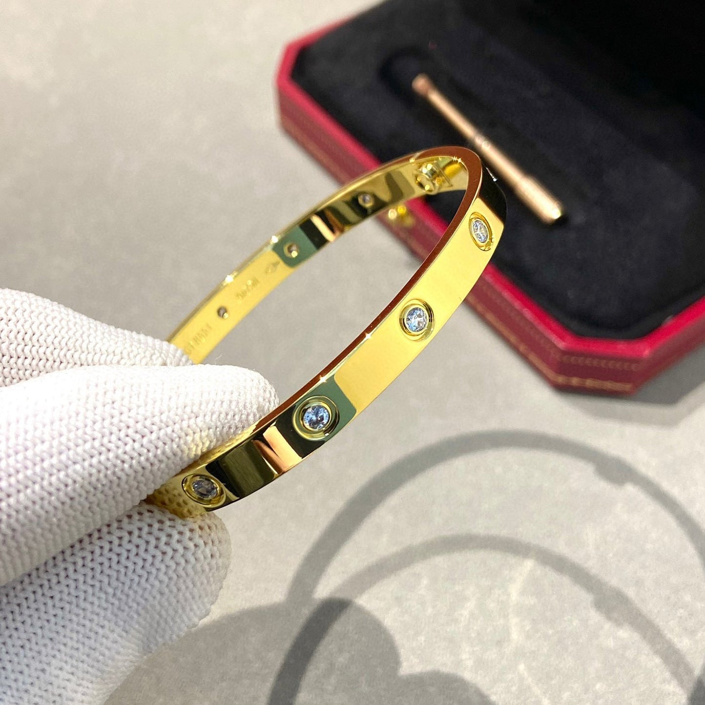 [Eterna Jewels]LIEBESARMREIF 6,1MM 10 DIAMANTEN