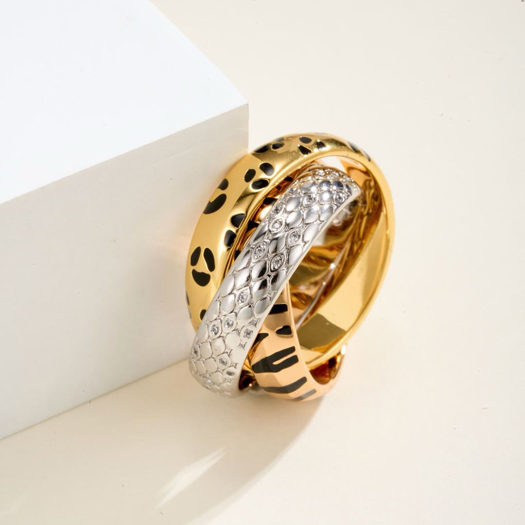 [Eterna Jewels]TRINITY  RING LEOPARD PRINT