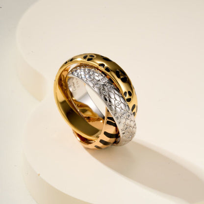 [Eterna Jewels]TRINITY  RING LEOPARD PRINT
