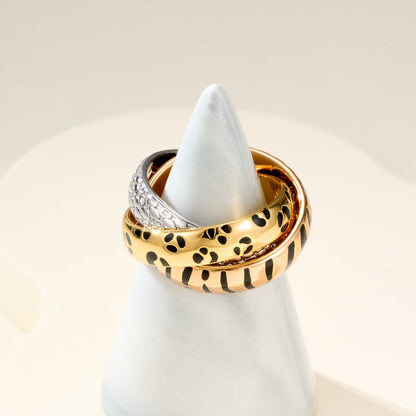 [Eterna Jewels]TRINITY  RING LEOPARD PRINT