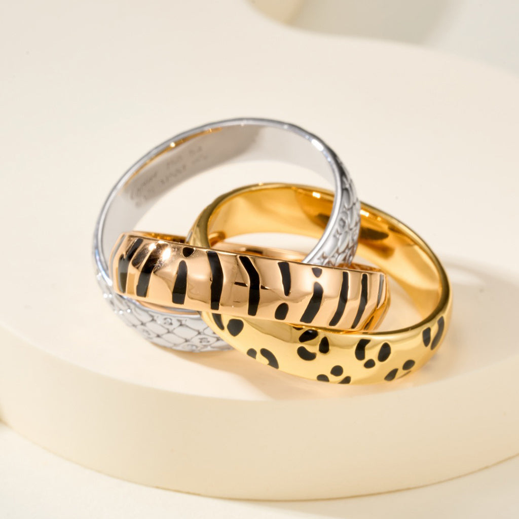 [Eterna Jewels]TRINITY  RING LEOPARD PRINT