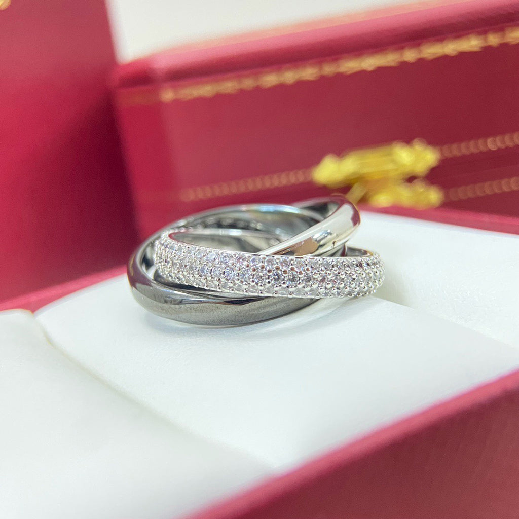 [Eterna Jewels]TRINITY 3.2MM RING BLACK CERAMIC