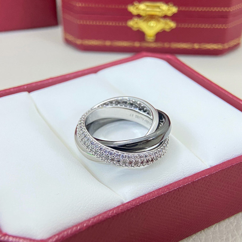 [Eterna Jewels]TRINITY 3.2MM RING BLACK CERAMIC