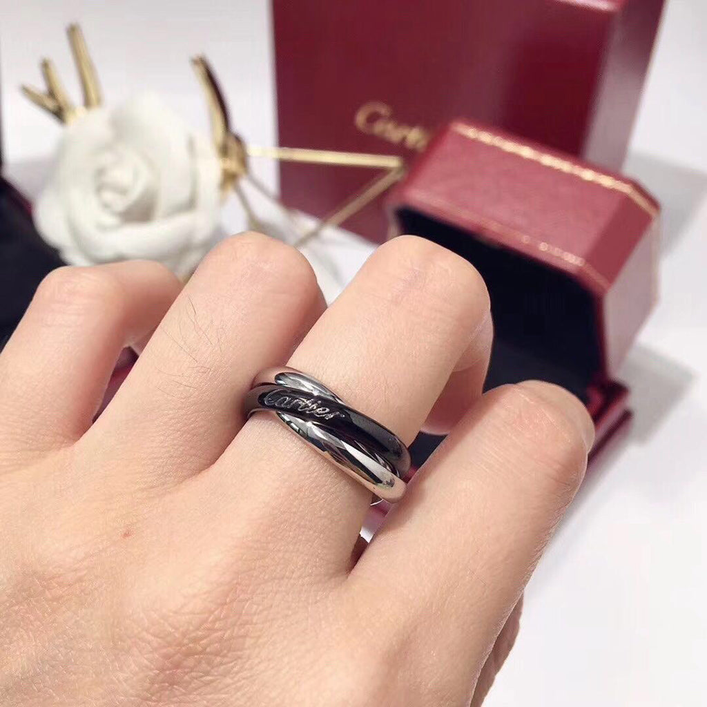 [Eterna Jewels]TRINITY 3.2MM RING BLACK CERAMIC