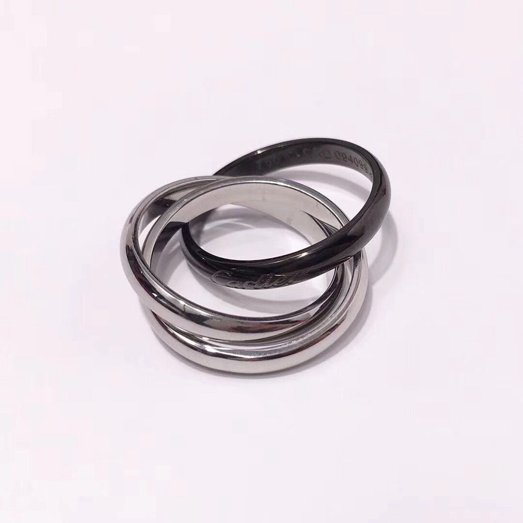 [Eterna Jewels]TRINITY 3.2MM RING BLACK CERAMIC