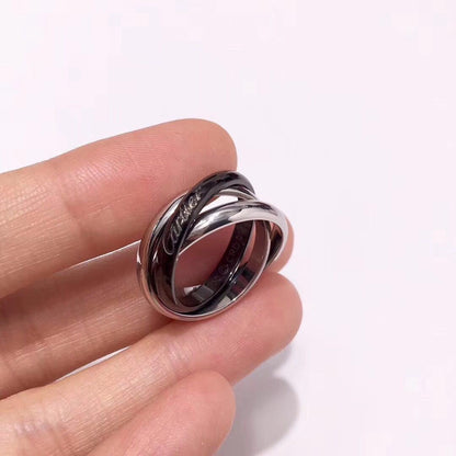 [Eterna Jewels]TRINITY 3.2MM RING BLACK CERAMIC