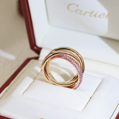 [Eterna Jewels]TRINITY 3.2MM RING PINK DIAMOND