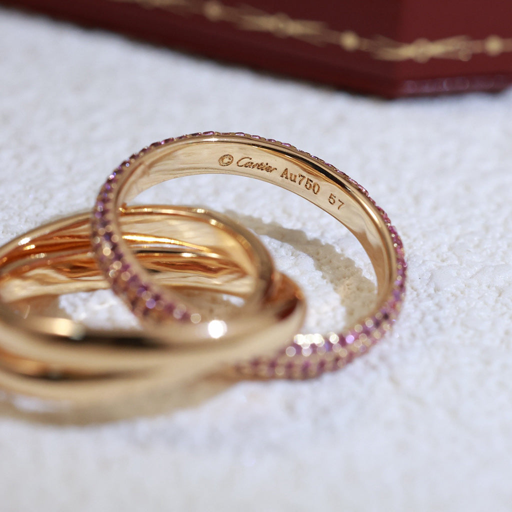 [Eterna Jewels]TRINITY 3.2MM RING PINK DIAMOND