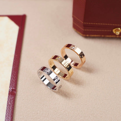 [Eterna Jewels]LOVE 4MM 1 DIAMOND RING