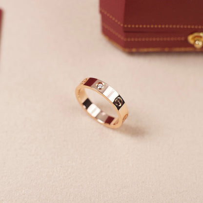 [Eterna Jewels]LOVE 4MM 1 DIAMOND RING