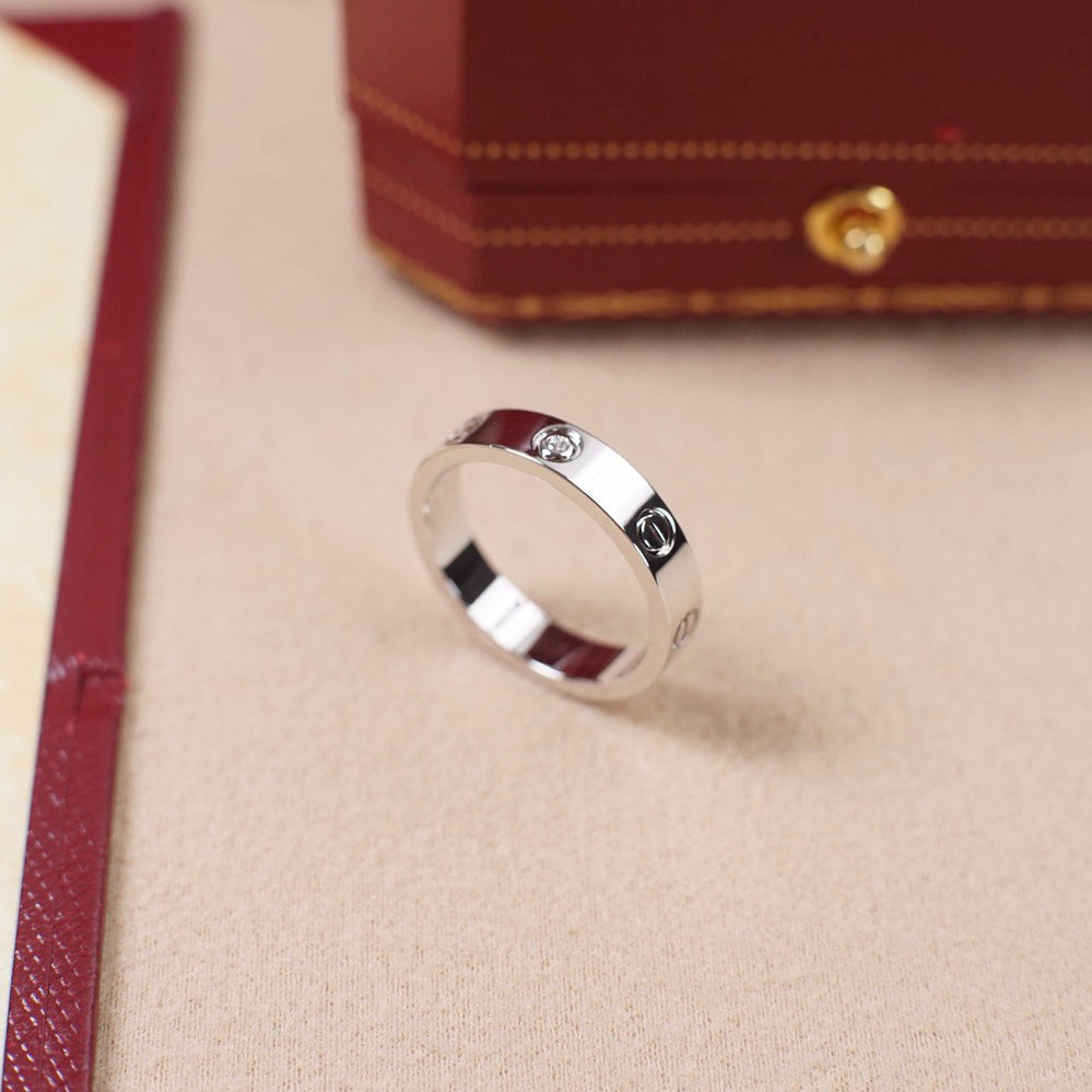 [Eterna Jewels]LOVE 4MM 1 DIAMOND RING