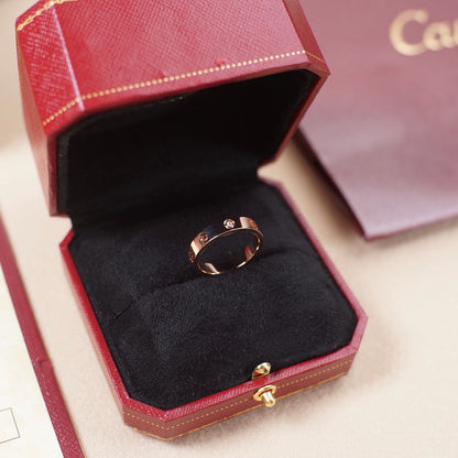 [Eterna Jewels]LOVE 4MM 1 DIAMOND RING
