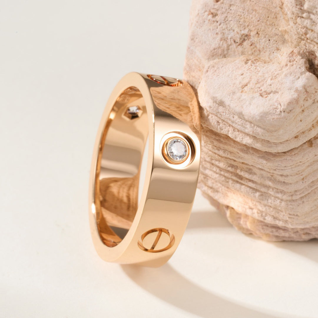 [Eterna Jewels]LOVE 4MM 1 DIAMOND RING