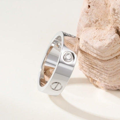 [Eterna Jewels]LOVE 4MM 1 DIAMOND RING