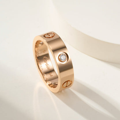[Eterna Jewels]LOVE 4MM 1 DIAMOND RING