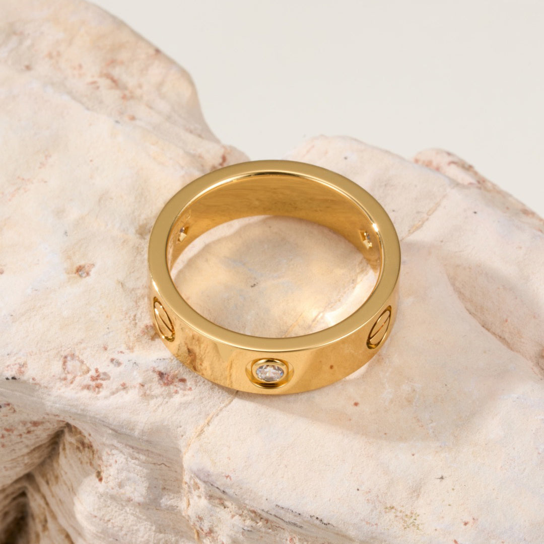 [Eterna Jewels]LOVE 4MM 1 DIAMOND RING